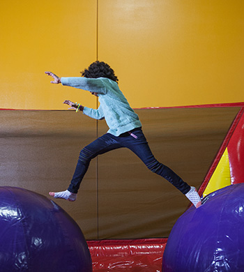 Each bounce house in our indoor playground is great for kids