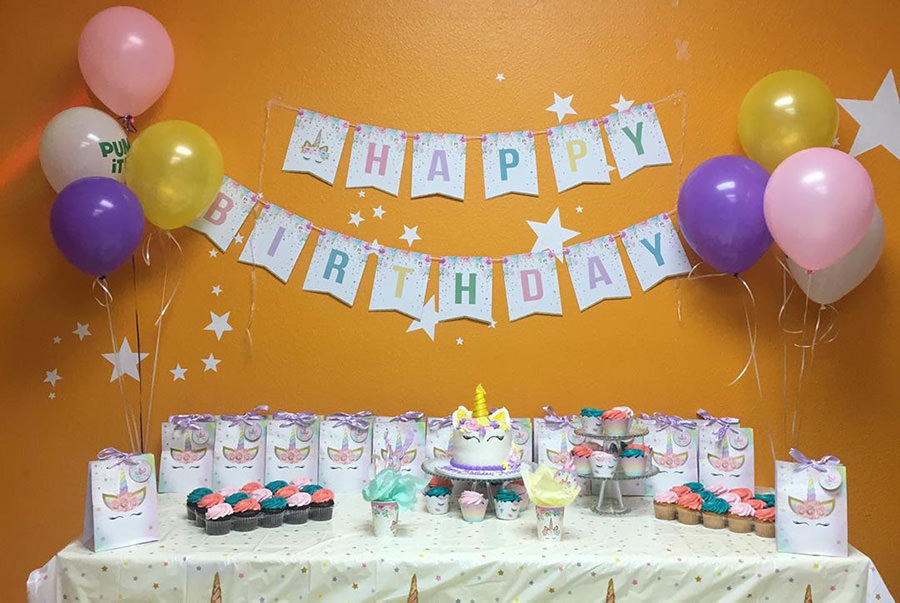 Unicorns, beaches and more, have an awesome party at Pump It Up.